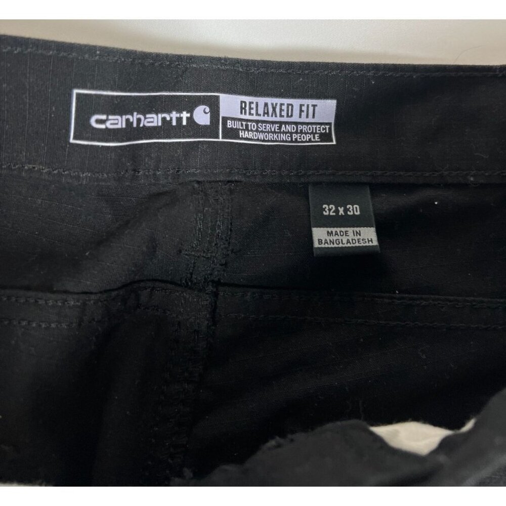 Carhartt Men 32x27 Black Rugged Flex Relaxed Fit Cargo Work Pants - Picture 5 of 8